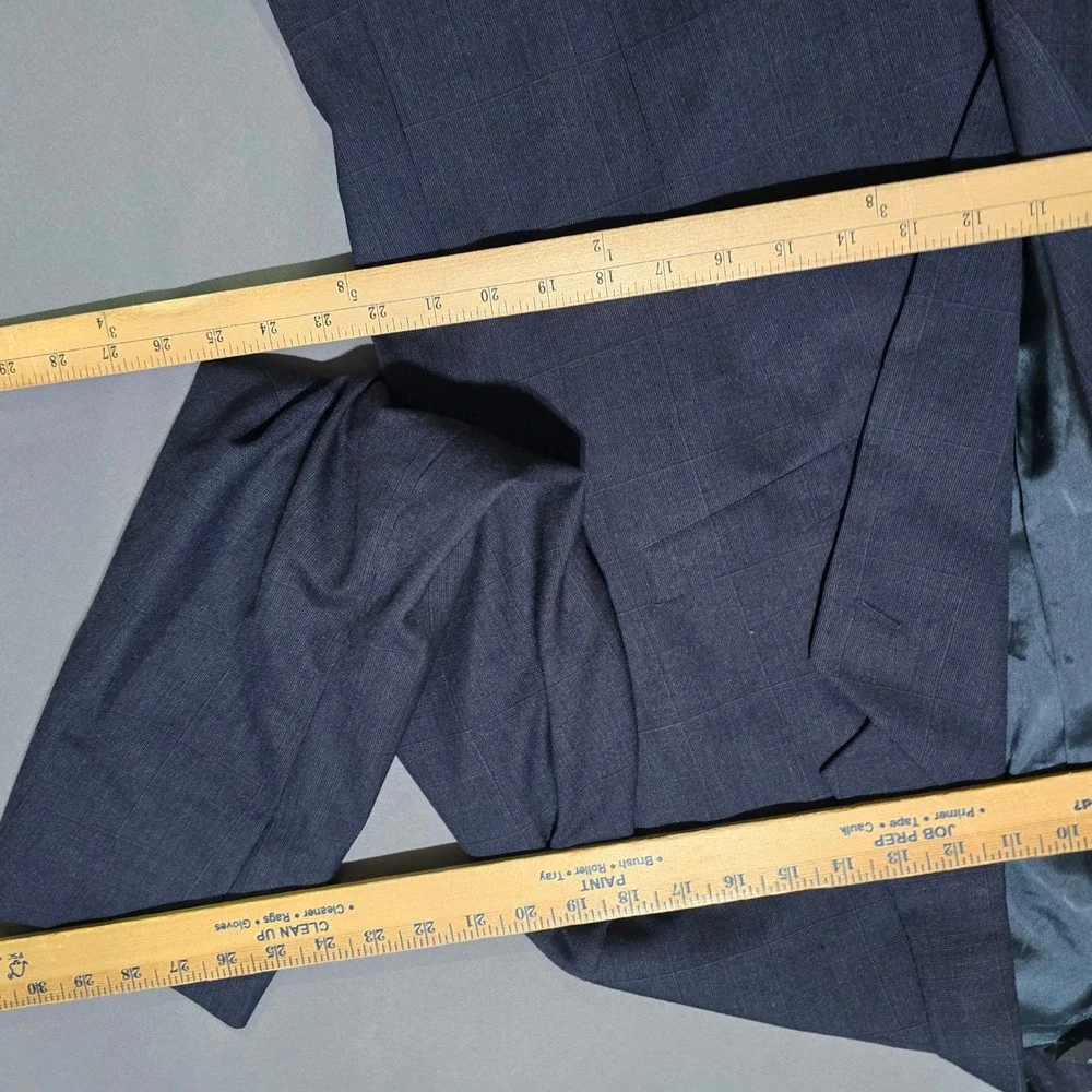 John Alexander Blazer Mens 43R navy 100% Worsted Wool Two Button Jacket